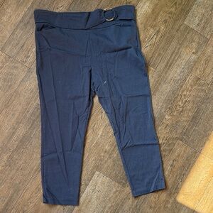 Maurices Navy Capris with Ring Detail